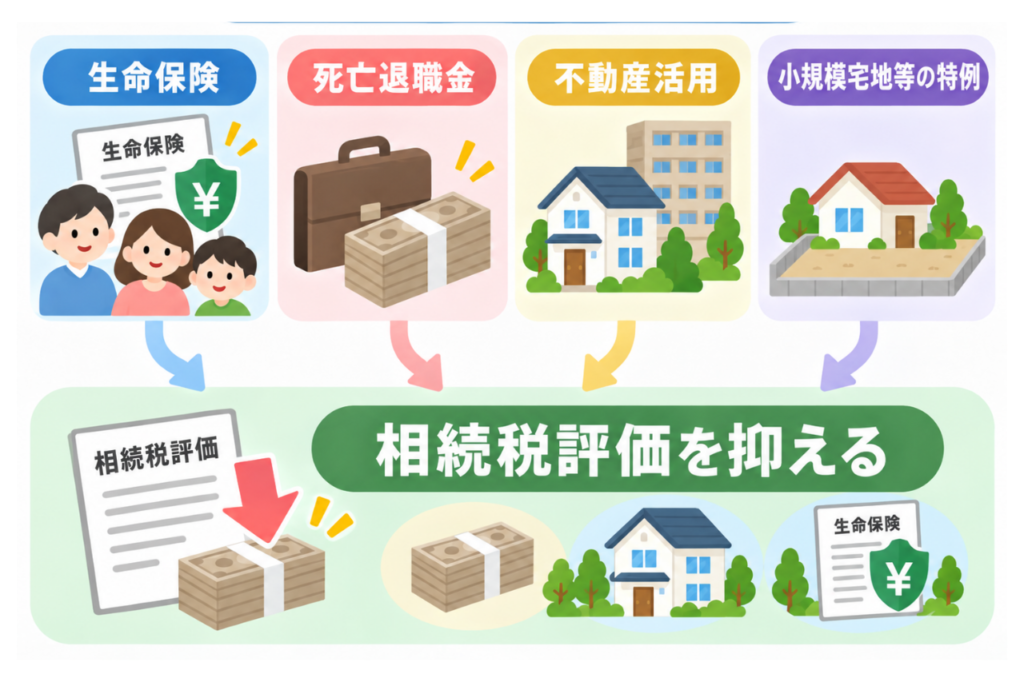 ① 評価引き下げ対策